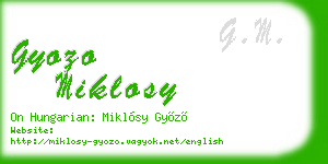 gyozo miklosy business card